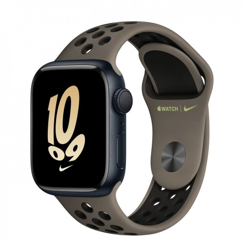 Умные часы Apple Watch Series 8 41 мм Midnight Aluminum Case with Grey/Black Nike Sport Band, размер S/M
